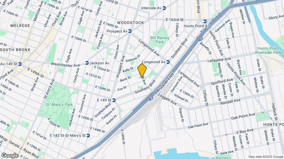 990 Leggett Ave Map and Location Details
