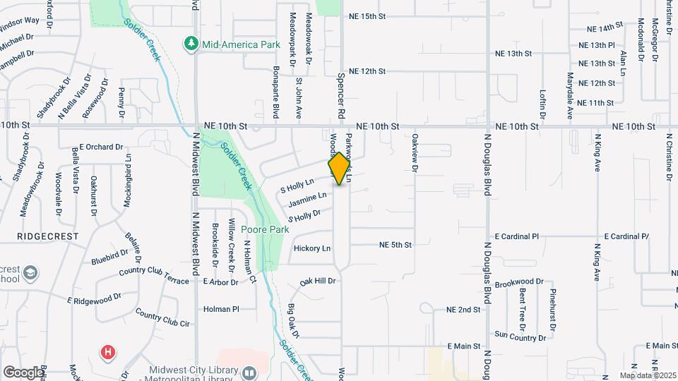 3800 Woodside Dr Map and Location Details