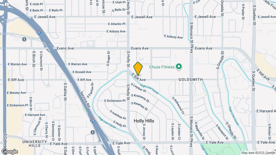 5875 E Iliff Ave Map and Location Details