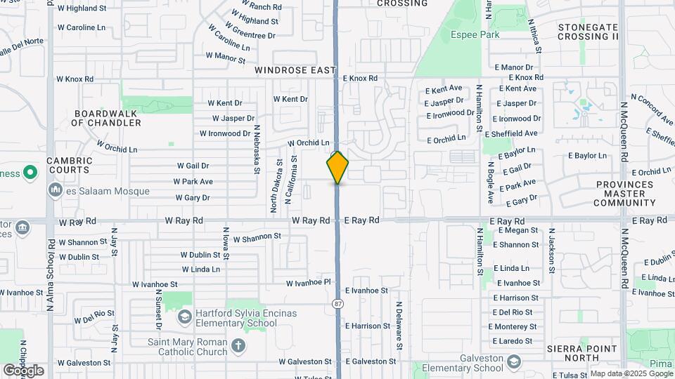 1255 N Arizona Ave Map and Location Details