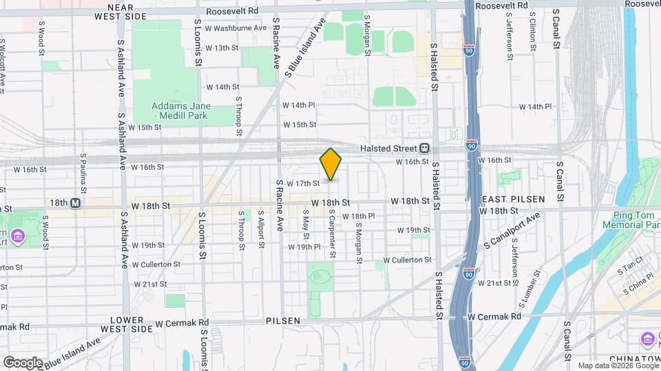 1715 S Carpenter St, Unit #1 Map and Location Details