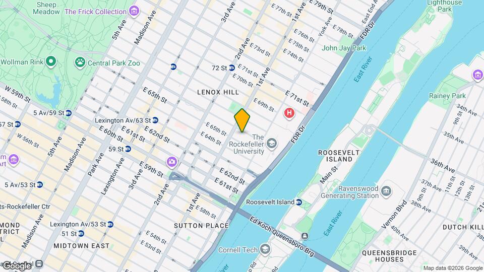 404 E 66th St Map and Location Details