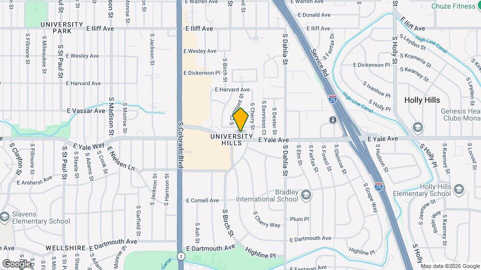 4567 E Yale Ave Map and Location Details