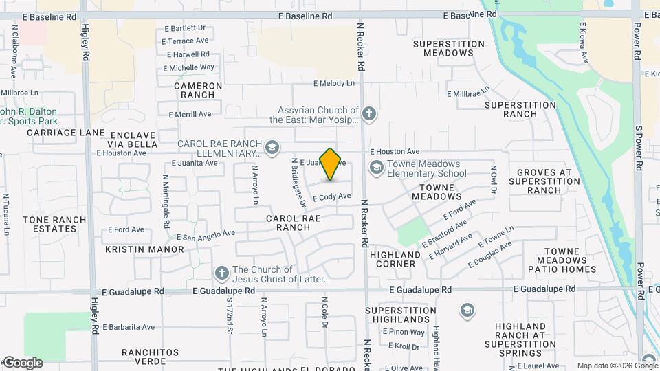 3901 E San Pedro Ave Map and Location Details