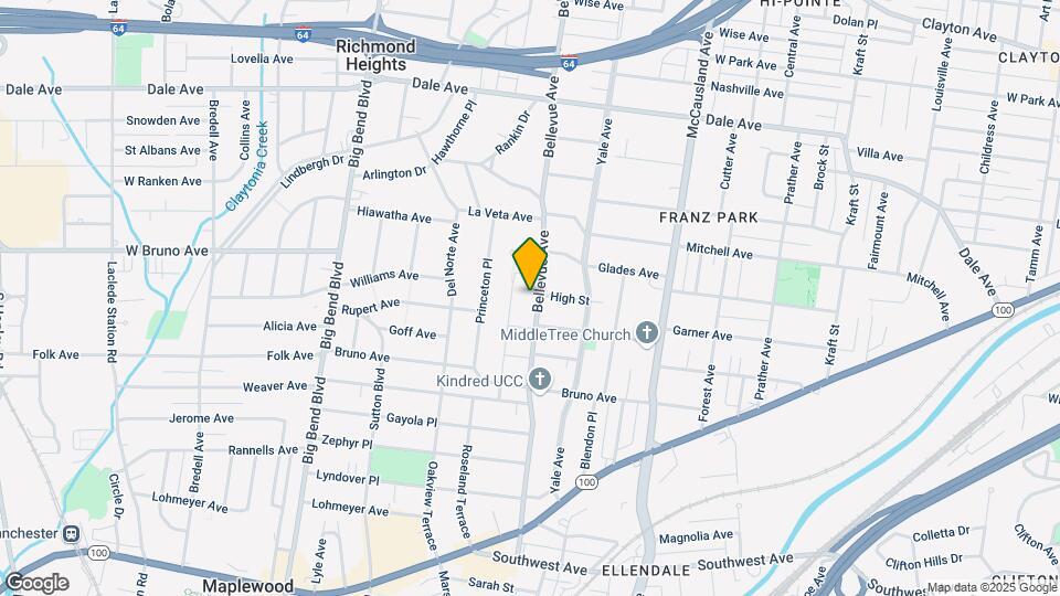 2017 Bellevue Ave Map and Location Details