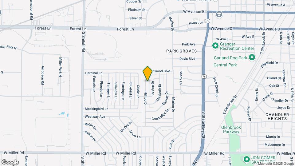 1520 Hilltop Dr Map and Location Details