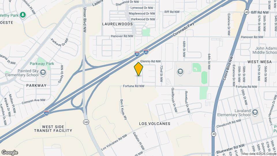 740 Mesa Del Rio St NW Map and Location Details