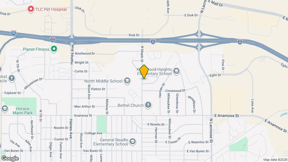1501 Brentwood St Map and Location Details