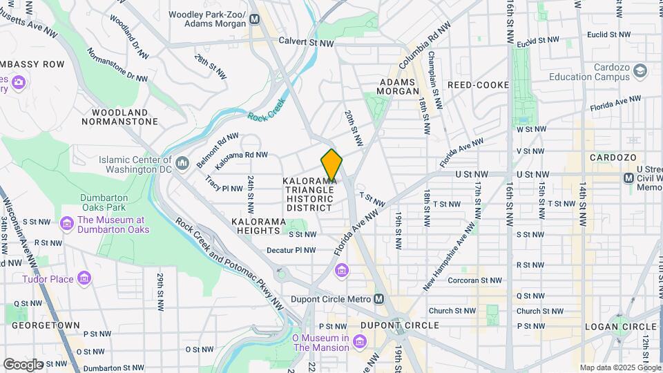 2138 California St NW, Unit Studio Apartment Map and Location Details