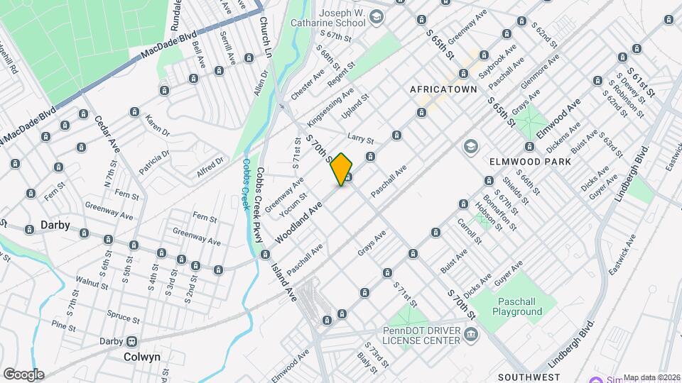7020 Woodland Ave Mapa y Detalles de la Ubicación