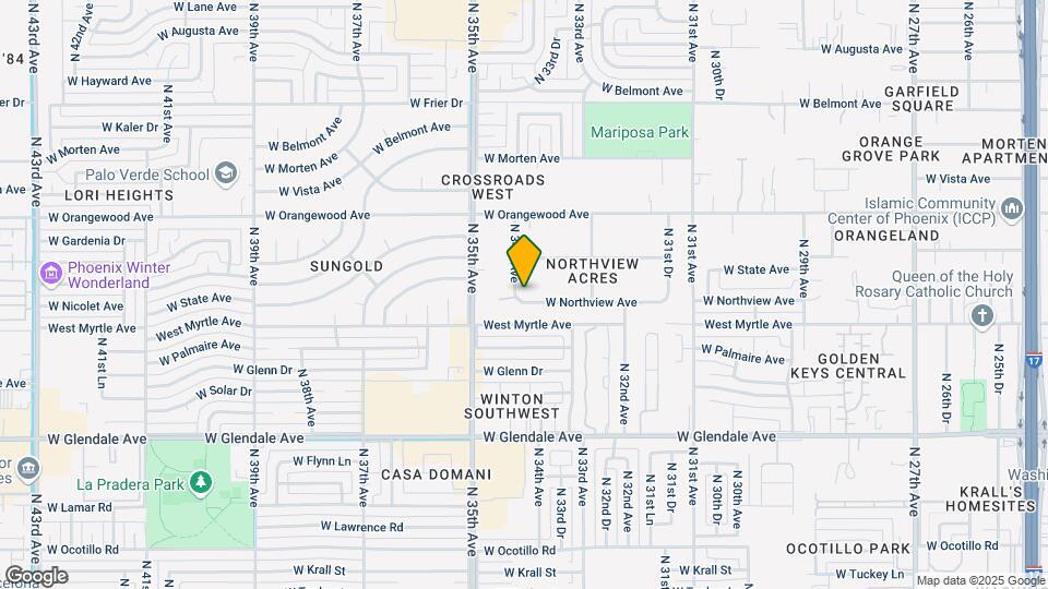 3352 W Northview Ave Map and Location Details