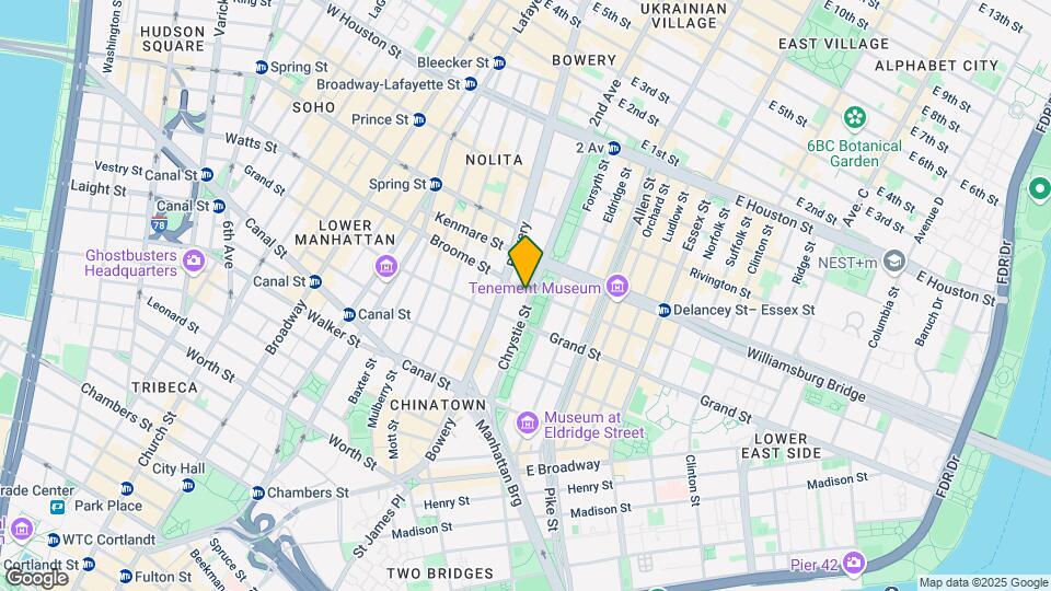 123 1/2 Chrystie St Map and Location Details