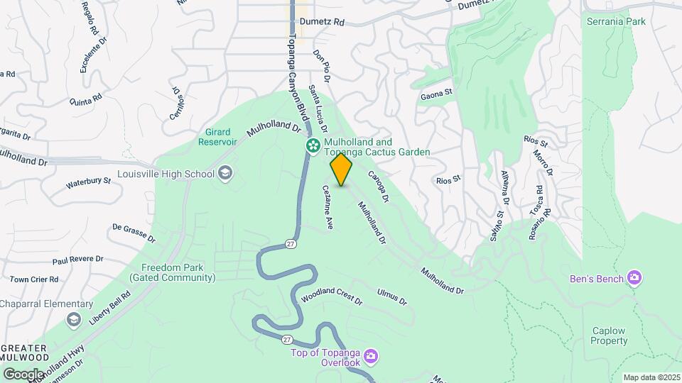 21700 Mulholland Dr Map and Location Details