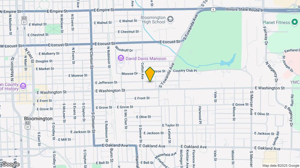 1105 E Jefferson St Map and Location Details