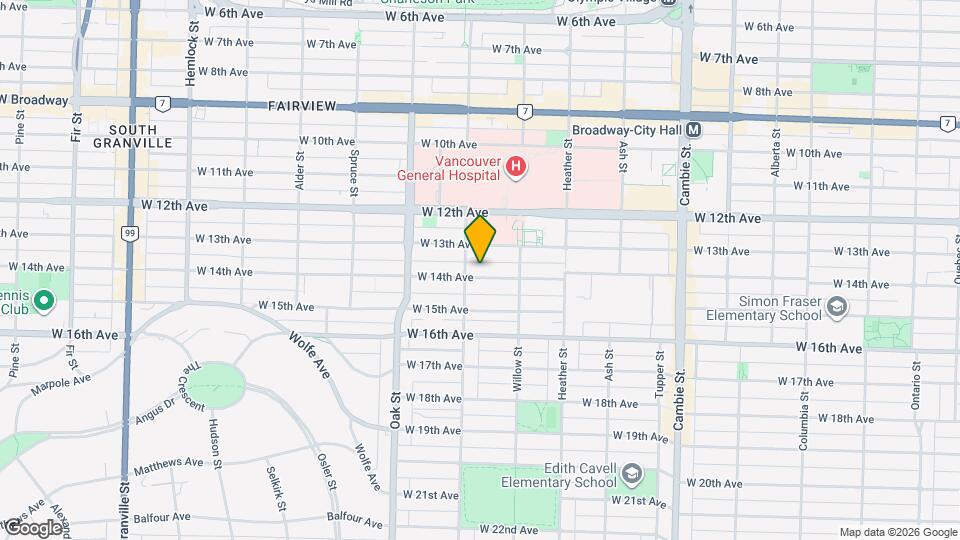 875 W 14th Ave Map and Location Details