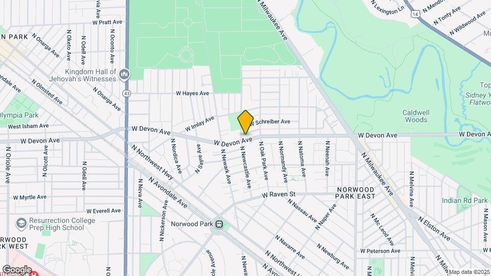 6730 W Devon Ave Map and Location Details