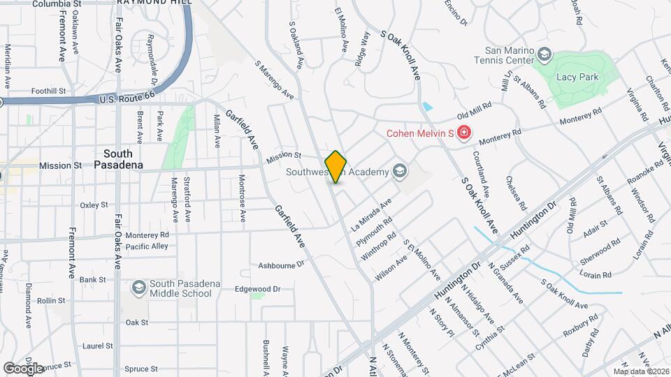 1890 S Los Robles Ave Map and Location Details