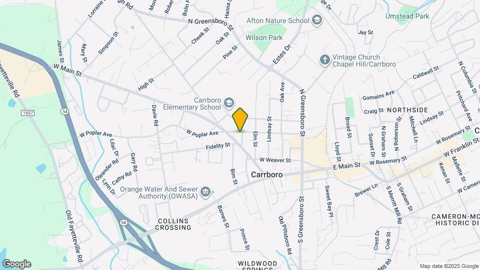 102 E Poplar Ave Map and Location Details