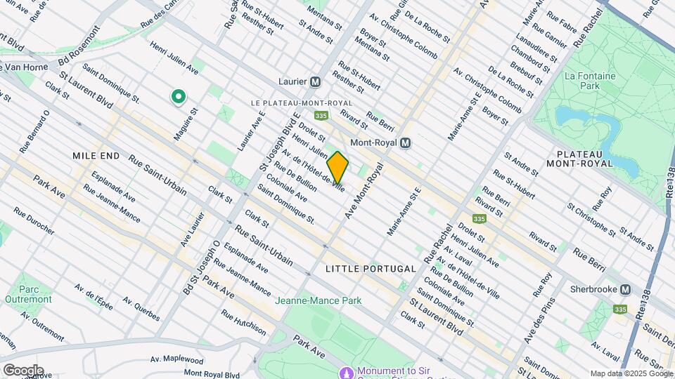 4570-4580 de l’Hotel de Ville Map and Location Details