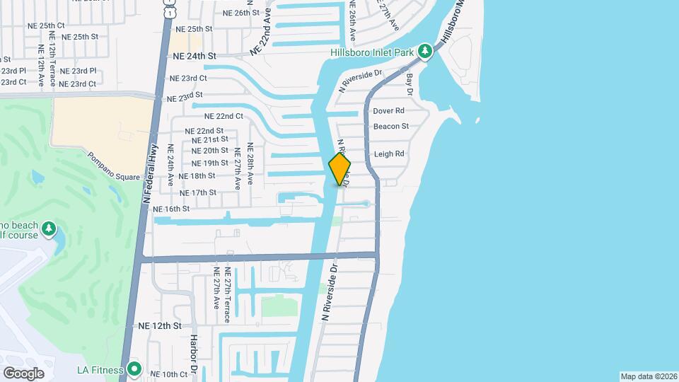 1717 N Riverside Dr Map and Location Details
