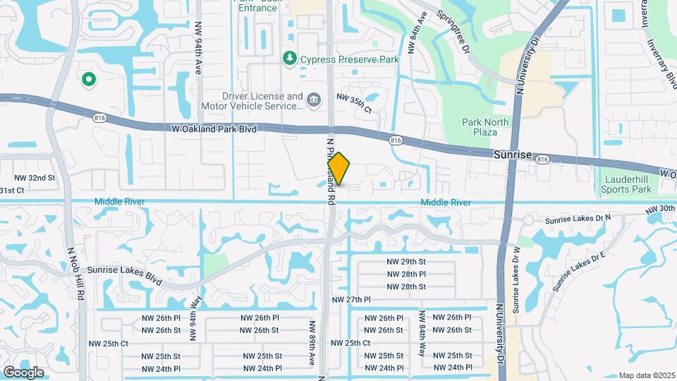 3110 N Pine Island Rd, Unit 302 Map and Location Details