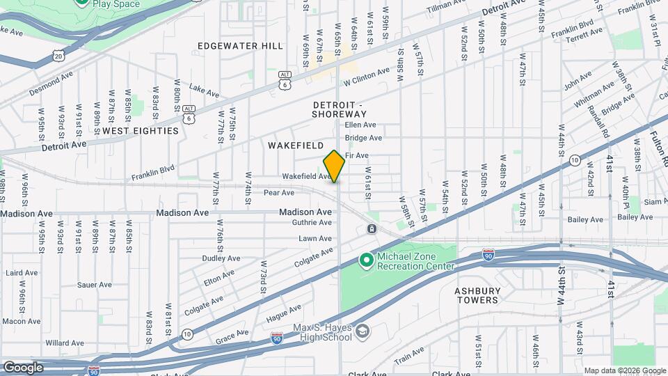 1960 W 65th St Map and Location Details