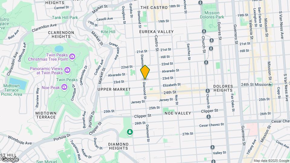 601 Diamond St Mapa y Detalles de la Ubicación
