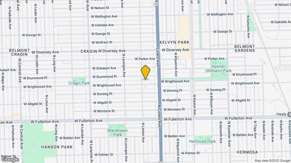 4844 W Wrightwood Ave Map and Location Details
