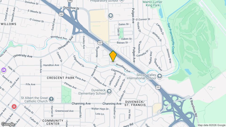 1821 Woodland Ave Map and Location Details
