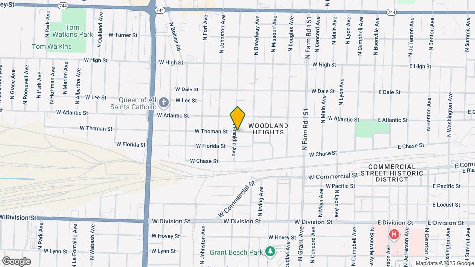 1038 W Thoman St Map and Location Details