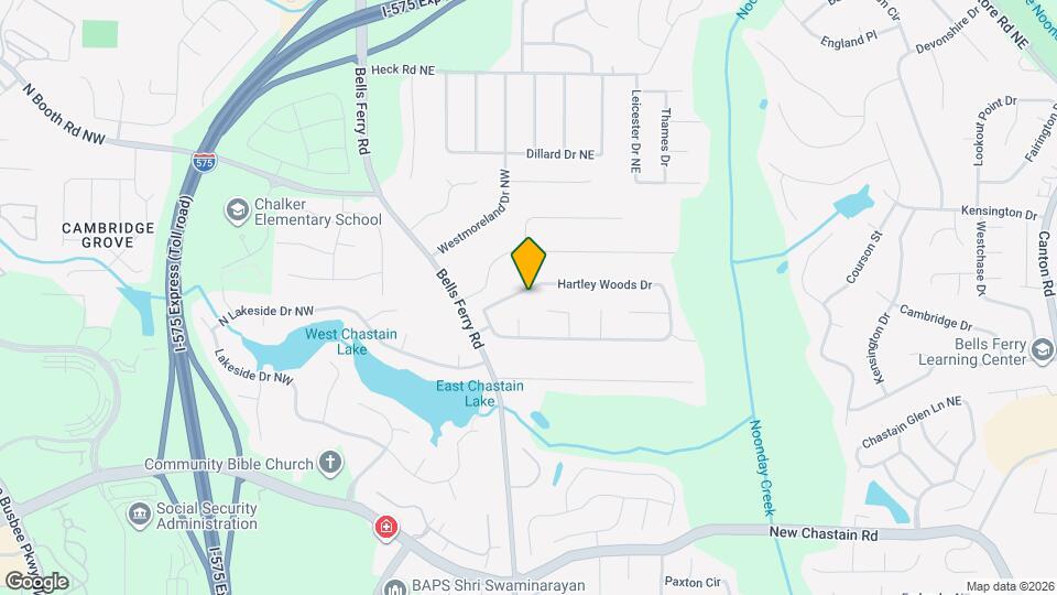 107 Hartley Woods Dr Map and Location Details