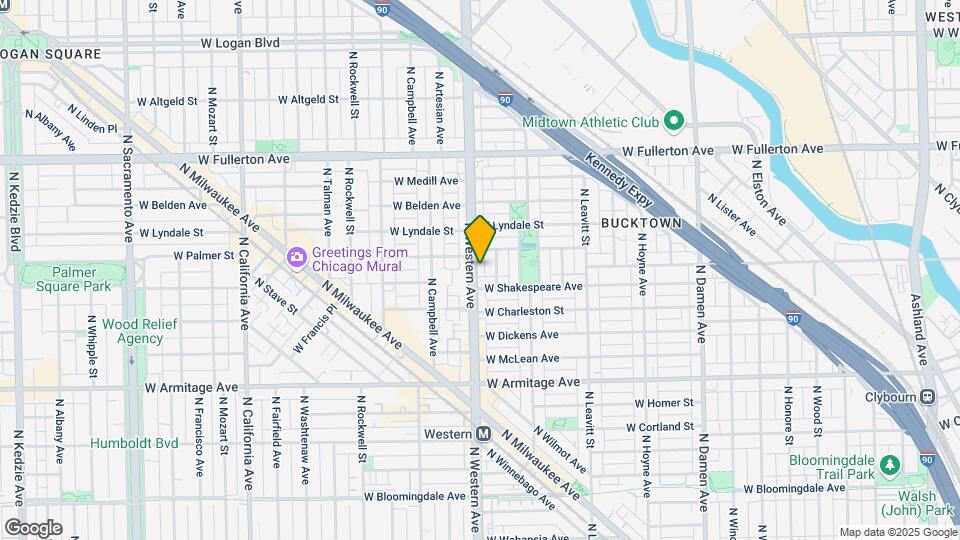 2145 N Western Ave Map and Location Details