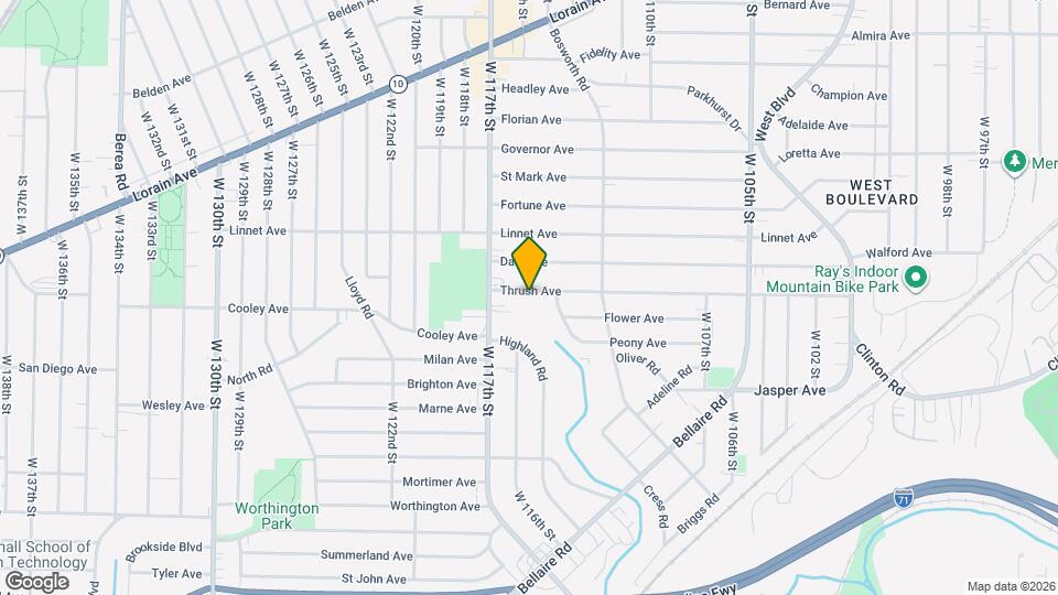 11501 Thrush Ave Map and Location Details