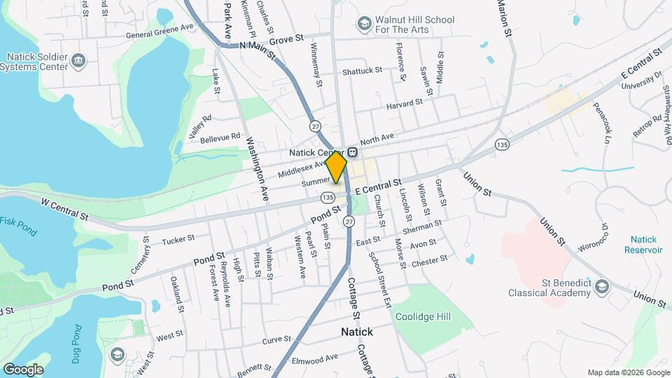 13 W Central St Map and Location Details