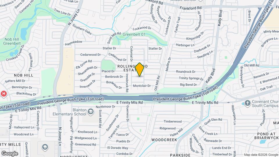 2212 Benbrook Dr Map and Location Details