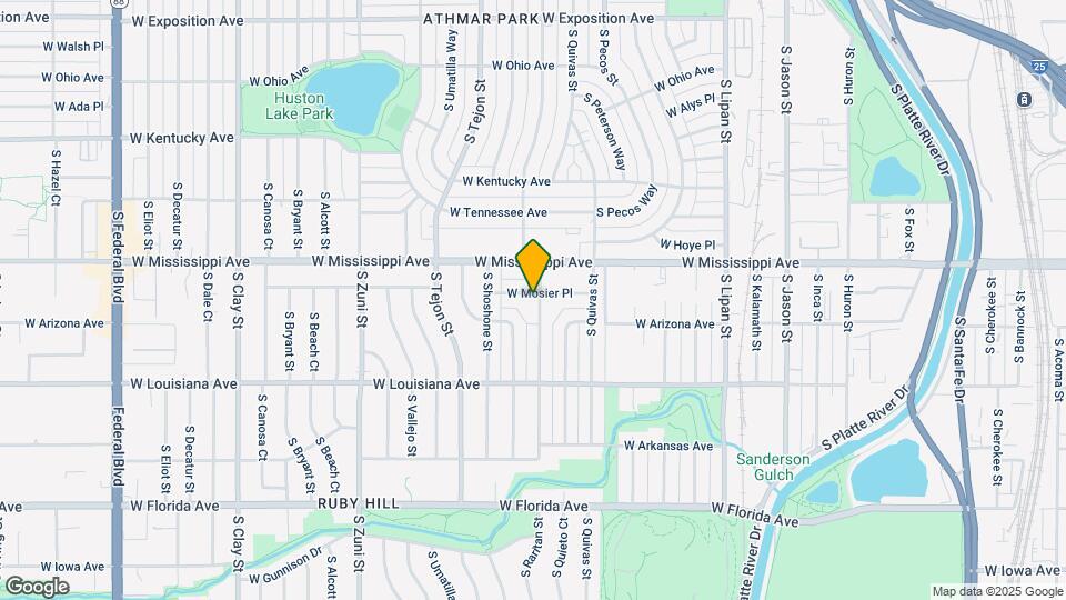 1151 S Raritan St Mapa y Detalles de la Ubicación