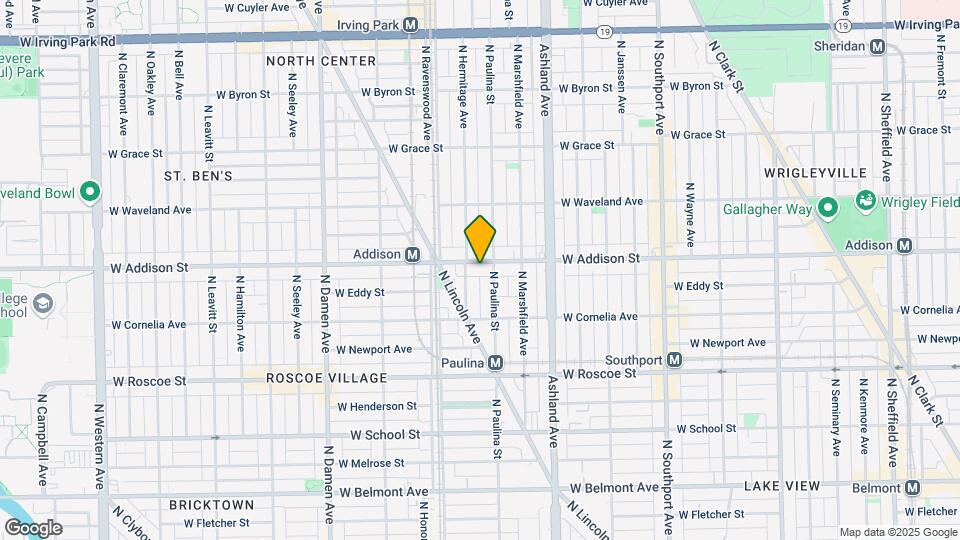 1710 W Addison St Map and Location Details