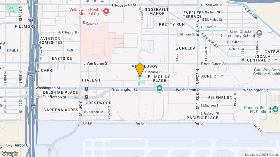 2802 E Adams St Map and Location Details