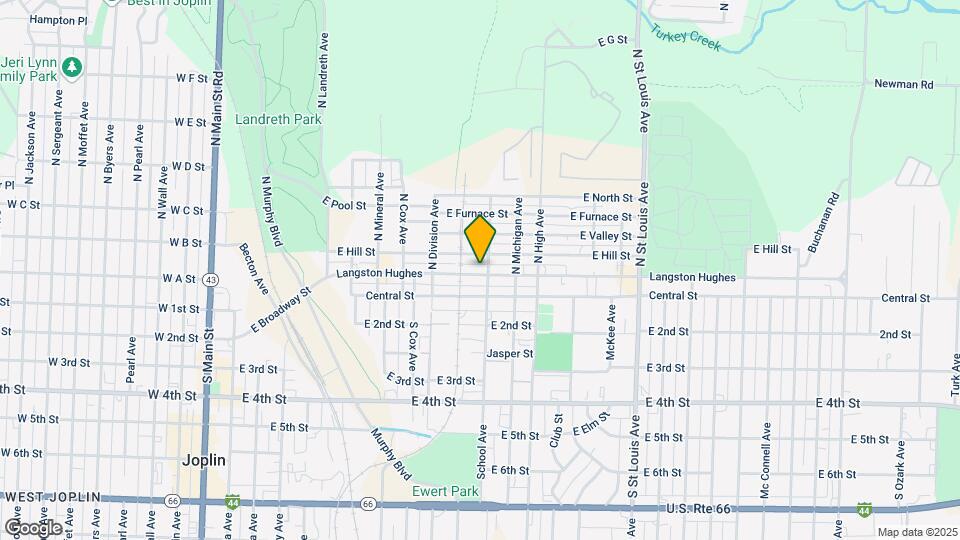 1015 E Broadway St Map and Location Details