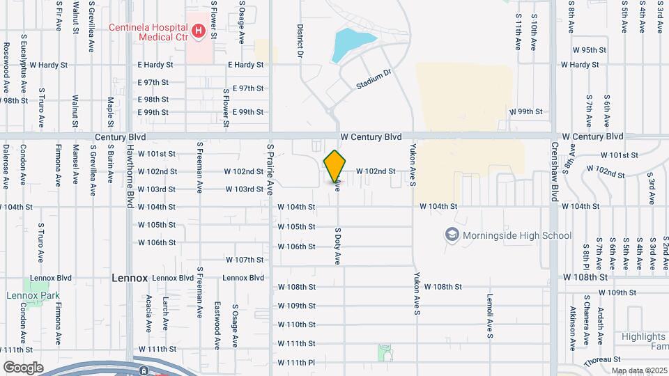 10225 Doty Ave Mapa y Detalles de la Ubicación