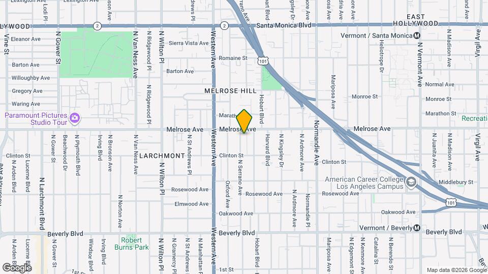 648 N Serrano Ave, Unit 648 Mapa y Detalles de la Ubicación