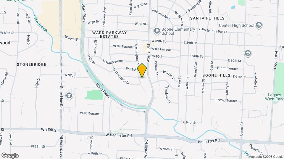 9123 Washington St Map and Location Details