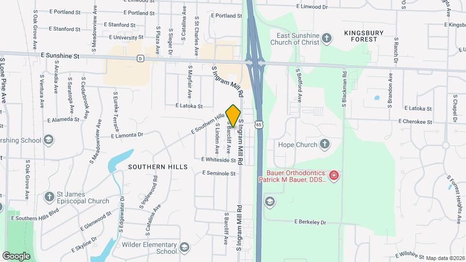 2044 S Barcliff Ave Map and Location Details