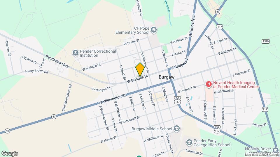 209 W Bridgers St Ext Mapa y Detalles de la Ubicación