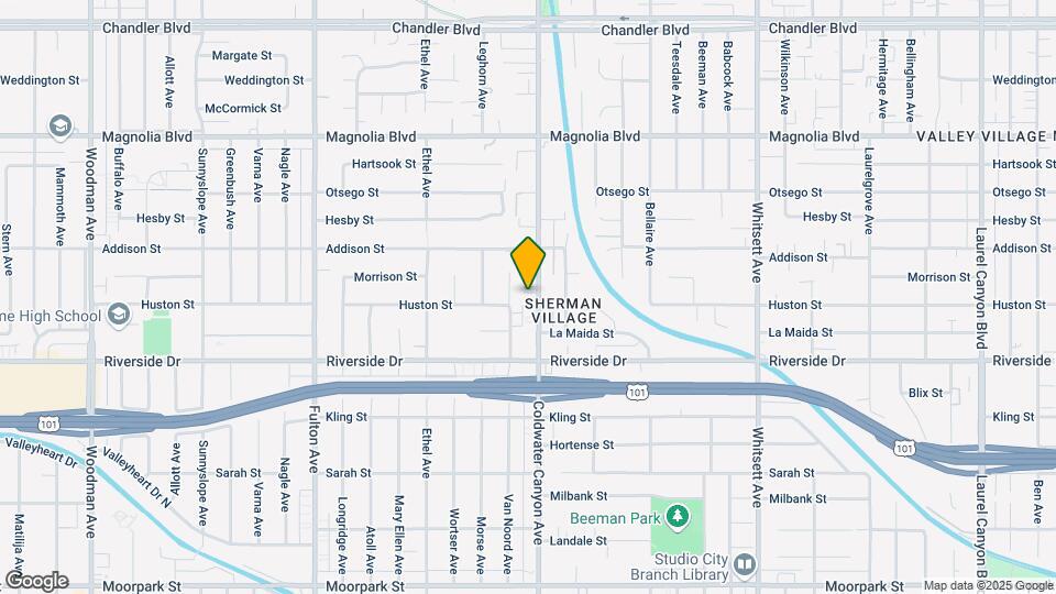 4915 Coldwater Canyon Av Map and Location Details