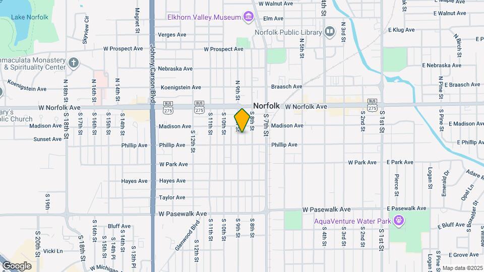 209 S 9th St Map and Location Details