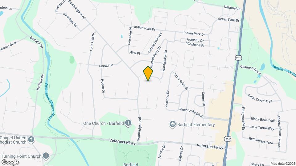 2922 Painted Pony Dr Map and Location Details