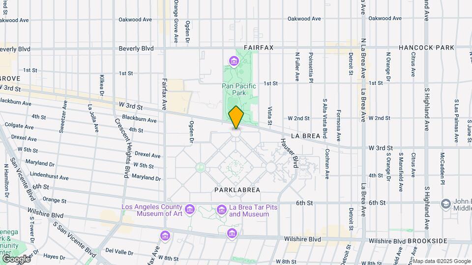 Park La Brea Mapa y Detalles de la Ubicación