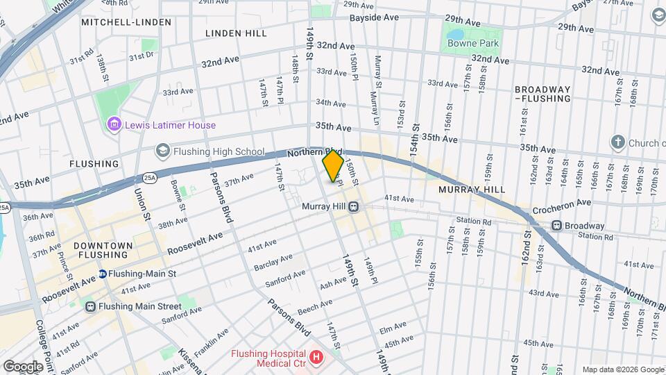14911 Roosevelt Ave, Unit Second Floor Map and Location Details