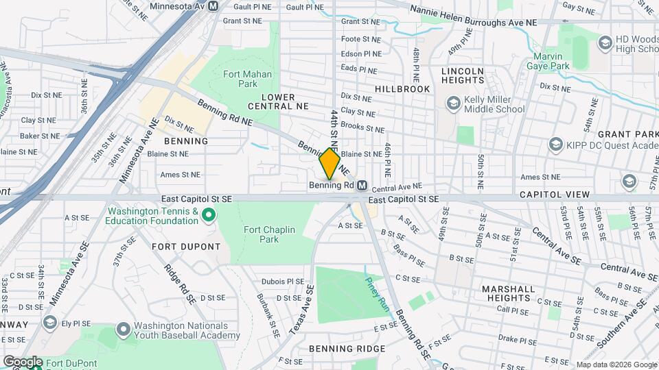 4272 E Capitol St NE, Unit East Capitol Gardens Unit Map and Location Details